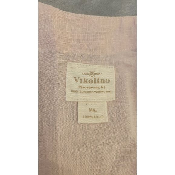 Vikolino Linen Pink V Neck Tank Top - Picture 3 of 3